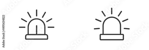 Emergency warning lights indicating urgent situation during daytime operation in urban area with clear visibility