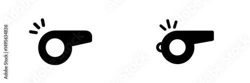 Two distinct whistle designs showcasing different styles suitable for various activities