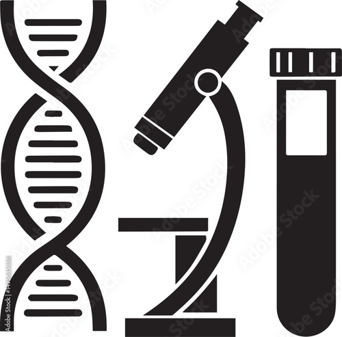 Blood Test and DNA Icons for Early Leukemia Detection