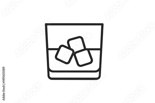 Enjoying a refreshing drink with ice cubes in a clear glass, perfect for a warm evening gathering outdoors