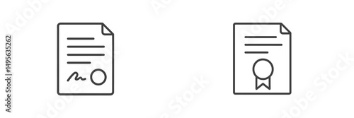Certificates representing achievement and formal recognition displayed in a clean layout on a neutral background