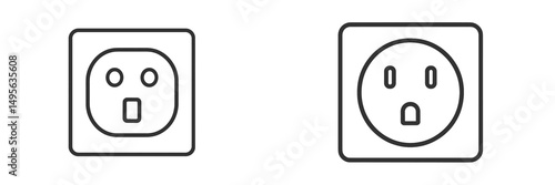 Different types of electrical outlets commonly found in homes and buildings