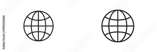 Dual globe icons representing global connectivity and international collaboration in digital design