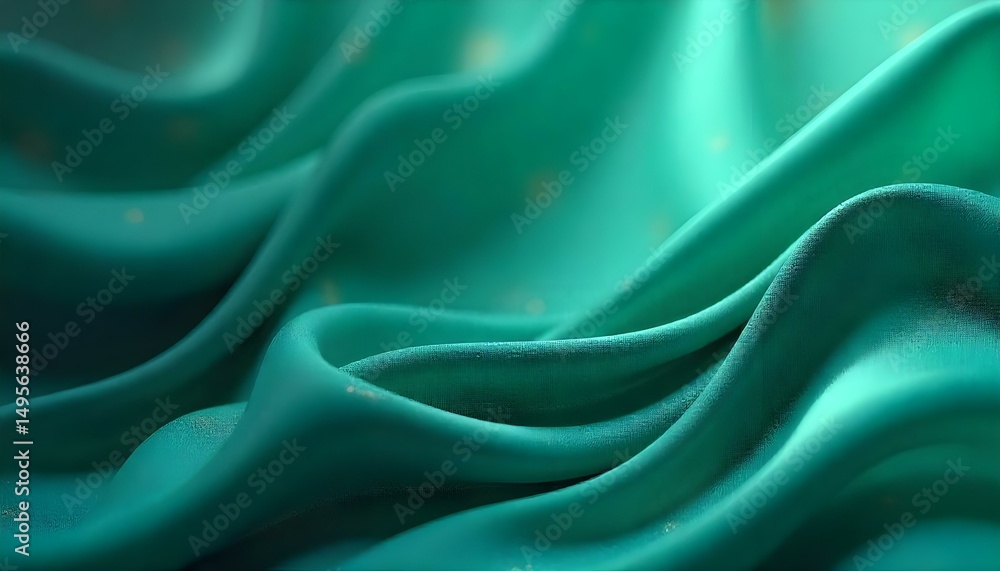 Obraz premium green satin background