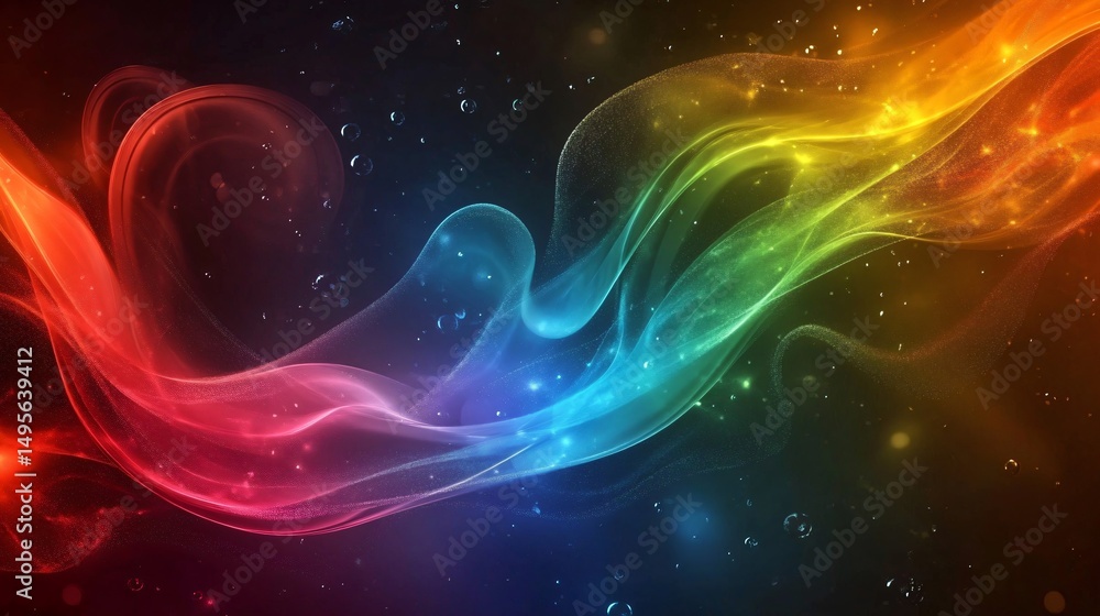 Fototapeta premium Dynamic Liquid Color Waves Background for Vibrant and Modern 