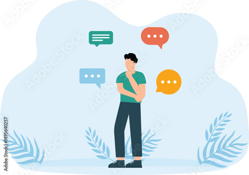 Verbal or oral communication skill, storytelling or explanation, public speaking and talking or discussion, telling message or speech concept
