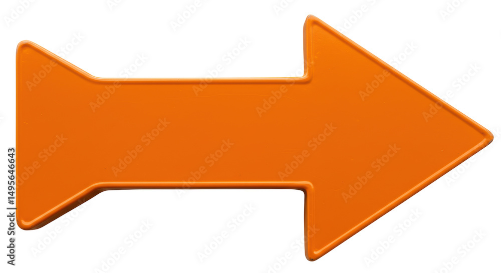 Isolated Orange Arrow
