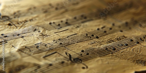 Wallpaper Mural Antique Sheet Music: A Timeless Melody Torontodigital.ca