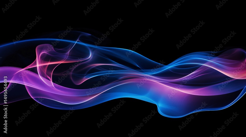 Dynamic Smoke Effect on Black Background Dynamic Smoke Effect on Black Background