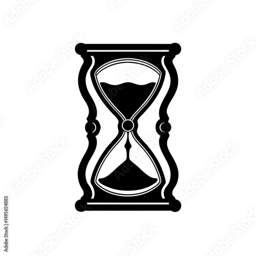 classic hourglass with golden frame   passage 