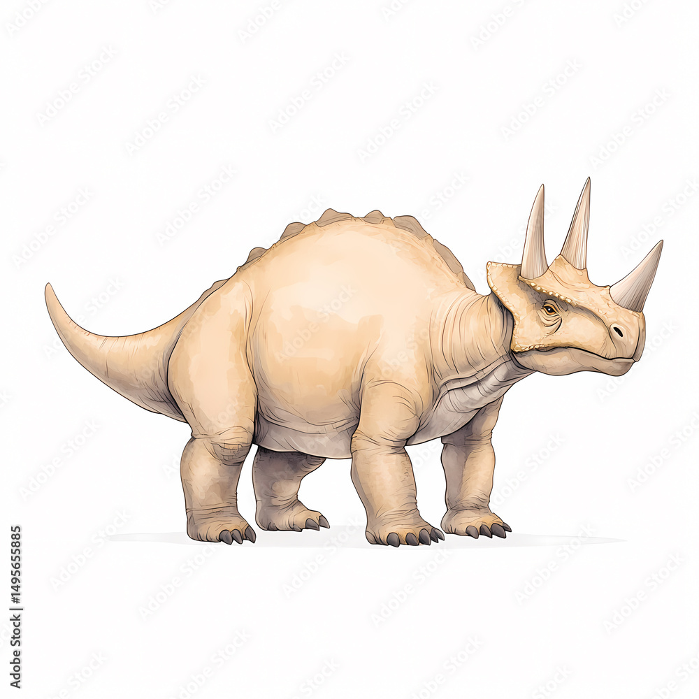 Fototapeta premium Explore a vibrant journey through a dinosaur-filled adventure in a magical landscape.