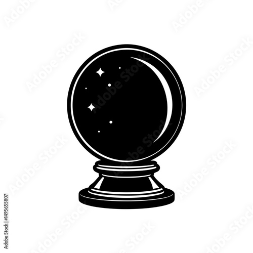 crystal ball on stand   foresight or fortune telli 