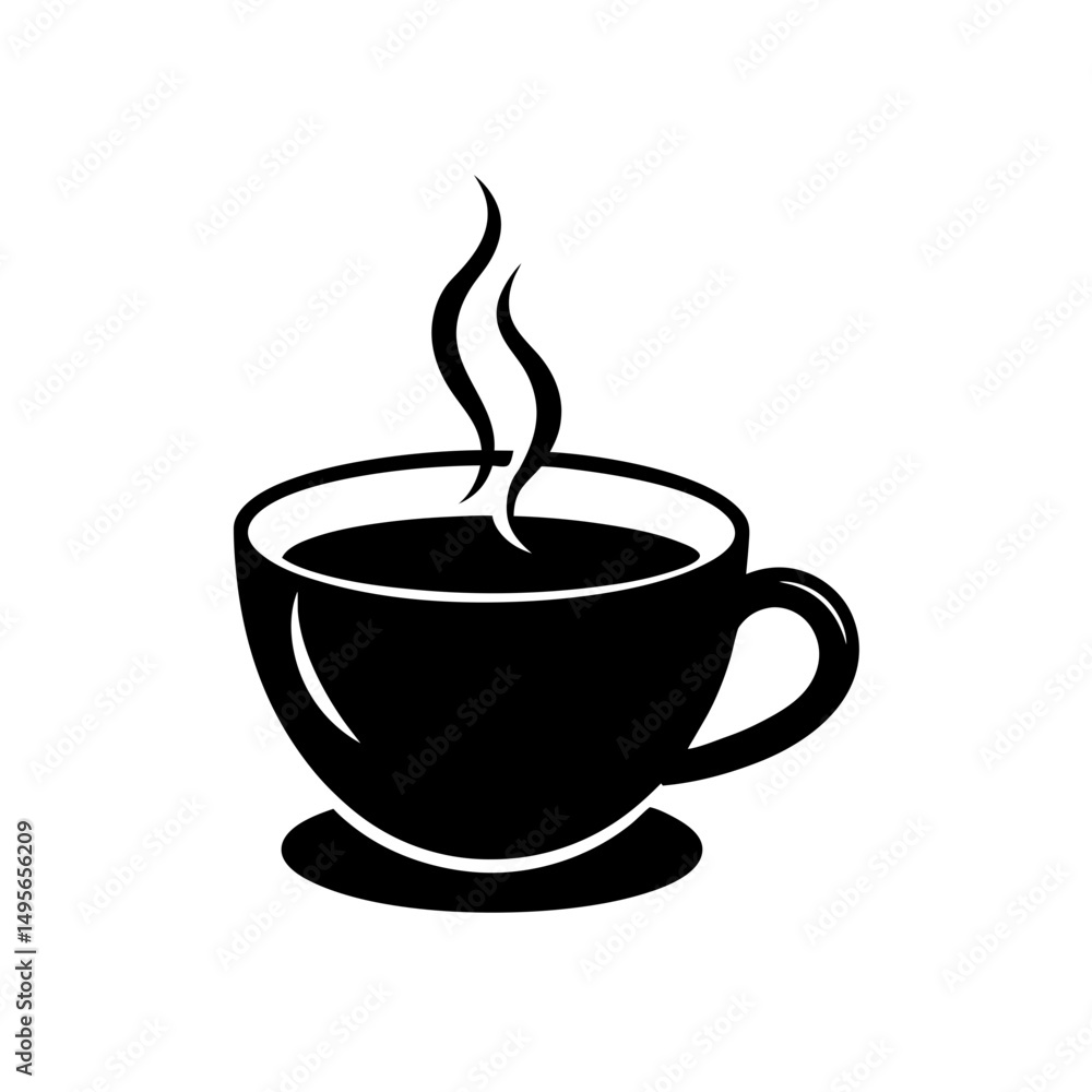 cup of tea with steam   calm or refreshment symbol.svg