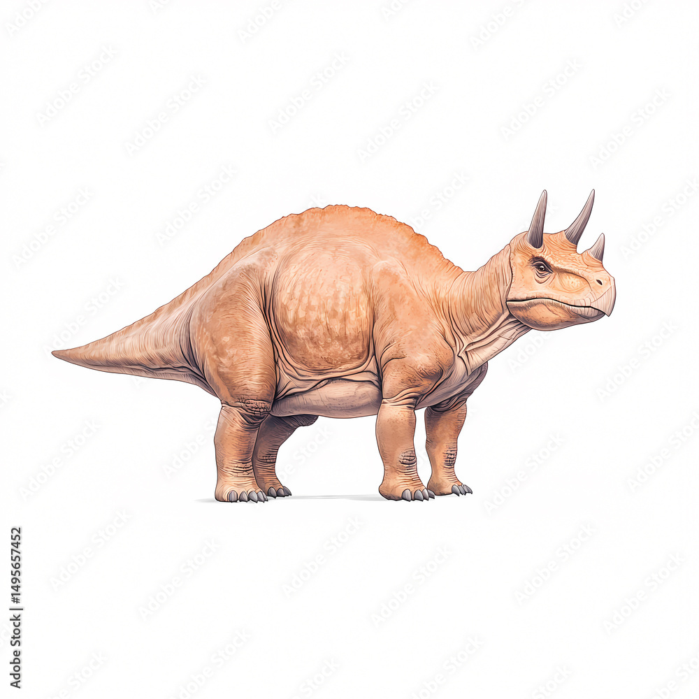 Fototapeta premium Explore a detailed 3D model of a dinosaur in its natural habitat.