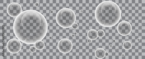 Realistic water droplets on the transparent window. Vector