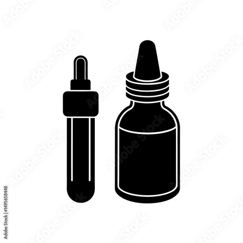 essential oil dropper with bottle   aroma therapy .svg