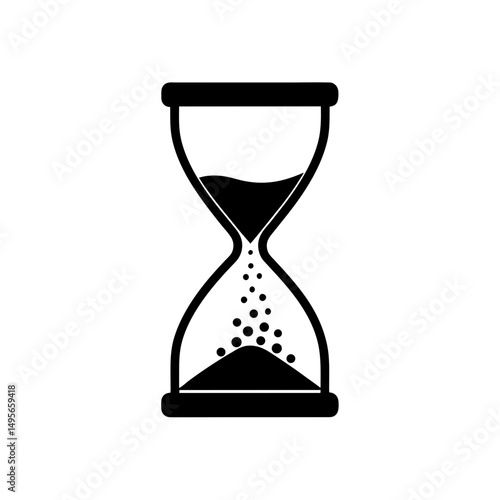 flat hourglass with falling sand   time concept ic.svg