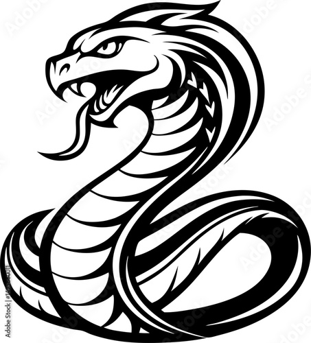 snake tattoo vector illustration