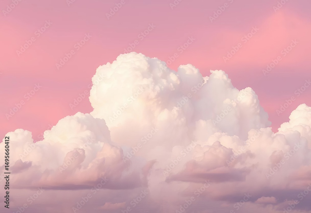 Soft blush pink sky, fluffy white clouds, serene backdrop, wallpaper, clouds Soft blush pink sky, fluffy white clouds, serene backdrop, wallpaper, clouds