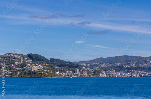 Wallpaper Mural Wellington, New Zealand - city skyline. Modern architecture. The view from Wellington Harbor Torontodigital.ca