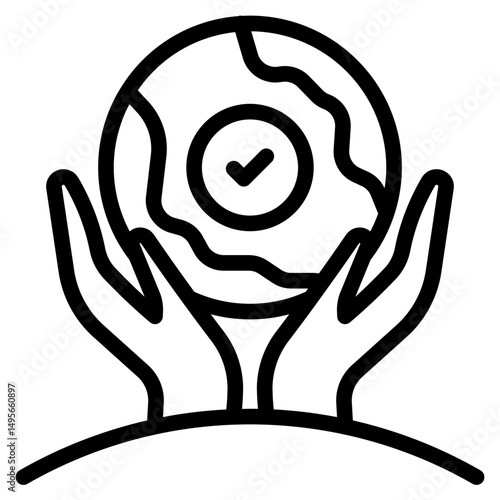 Social responsibility icon vector illustration