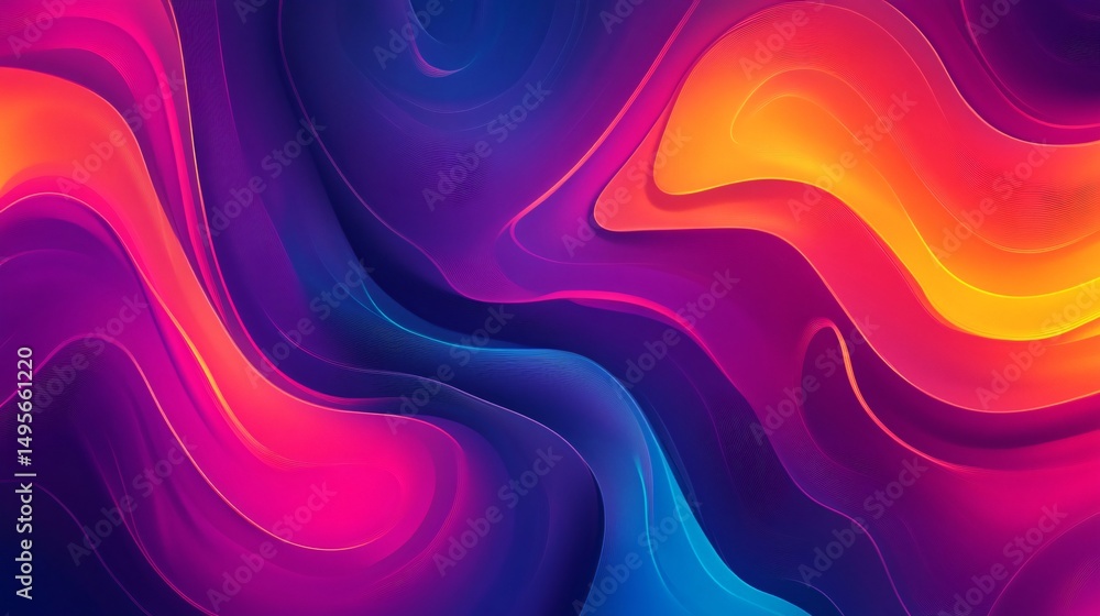 Fototapeta premium Vibrant Neon Liquid Textured Background: Bold and EyeCatching Design Element