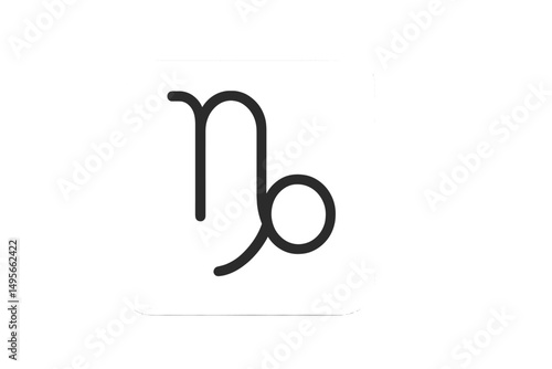 Capricorns represent determination and ambition through their distinctive symbol displayed in a modern design context