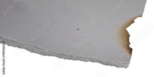 Old letter edge fragment with pale fire gradient and dark tips, ideal for nostalgic branding, poet diary pages, hand-drawn note overlays, or fantasy character sheets