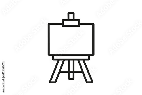 Artist easel placed in a bright studio ready for creative expression and artistic endeavors during daytime hours