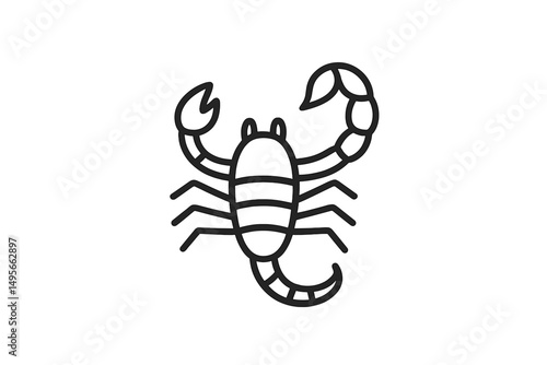 Detailed vector illustration of a scorpion with distinct features and characteristics suitable for educational and artistic purposes
