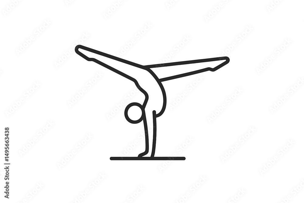 Gymnast performs a handstand with perfect balance and precision in a training session designed to improve core strength and flexibility Gymnast performs a handstand with perfect balance and precision in a training session designed to improve core strength and flexibility