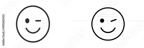 Two distinct wink emojis showcasing different styles and facial expressions that convey playful emotions and friendliness