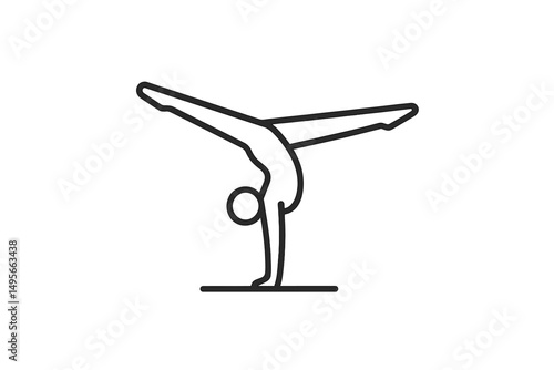 Gymnast performs a handstand with perfect balance and precision in a training session designed to improve core strength and flexibility