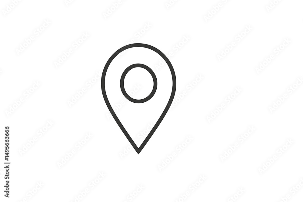 Marker icon representing location on a map useful for navigation in urban areas during travel planning Marker icon representing location on a map useful for navigation in urban areas during travel planning