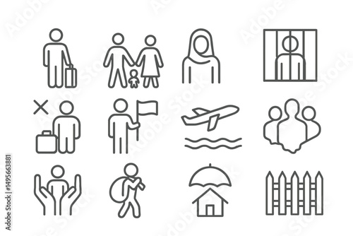 Travel icons showcasing various experiences like family outings, cultural exchanges, and adventure activities for diverse travelers