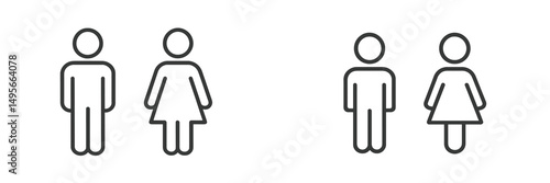 Symbols representing male and female gender icons in a modern graphic design layout