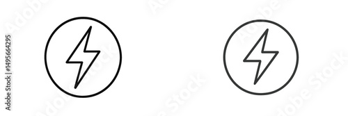 Free Download Design of two lightning bolt icons showcasing different styles on a simple background for creative purposes - GFXLoad