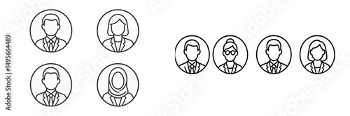 Diverse group of professionals in business attire engaged in teamwork and collaboration in a modern office setting