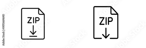 Free Download Two minimalist ZIP file icons for download representation in digital design - GFXLoad
