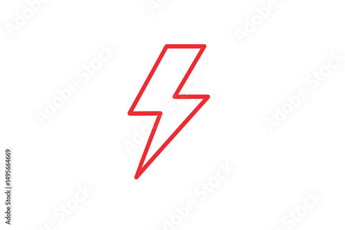 Free Download Symbol of electricity or energy displayed in a bold red color, capturing attention with simple geometric design and strong visual impact - GFXLoad