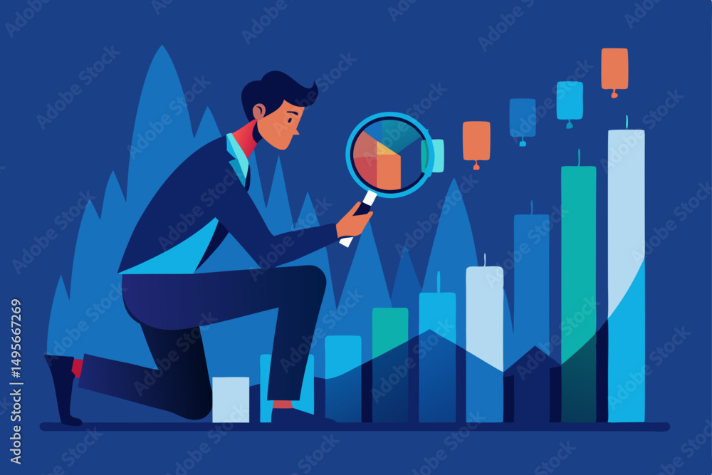 business man with graph business man with graph