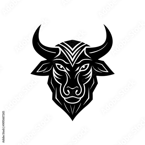 minotaur head   mythic beast or labyrinth icon 