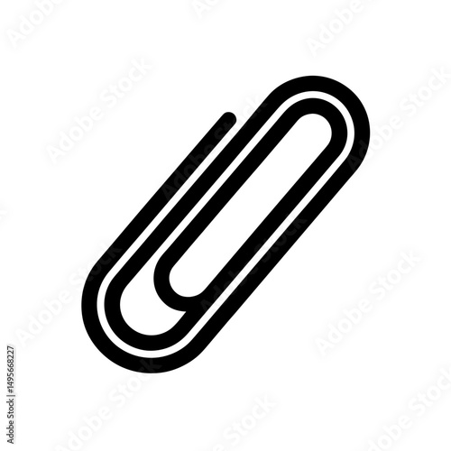 paper clip in motion   office or attachment symbol