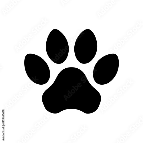 paw print with toes   pet or wildlife tracking ico