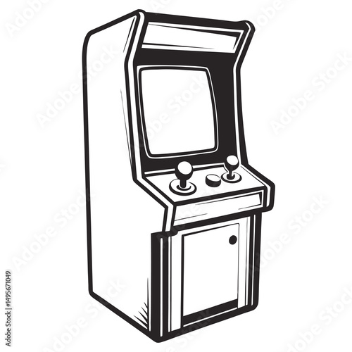 Retro Vintage Arcade Game Machine