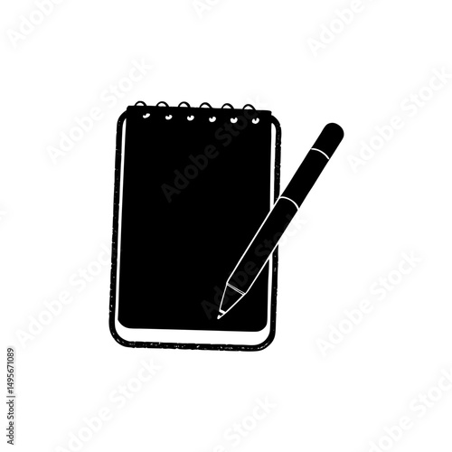 sketchpad with pencil   design or rough draft icon.svg