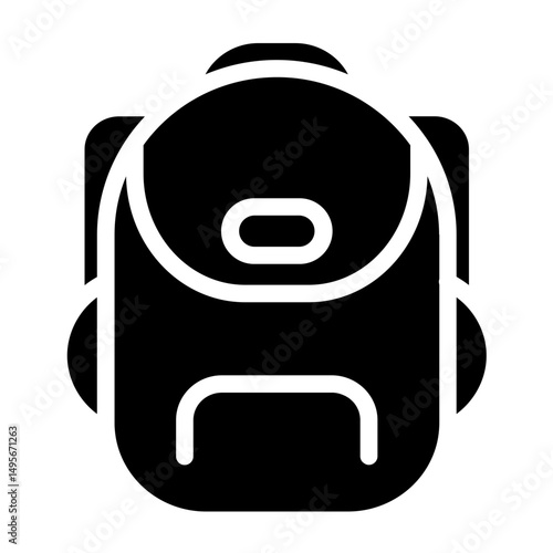 Bagpack line icon style