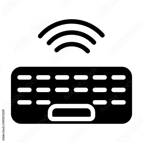 Wireless Keyboard line icon style