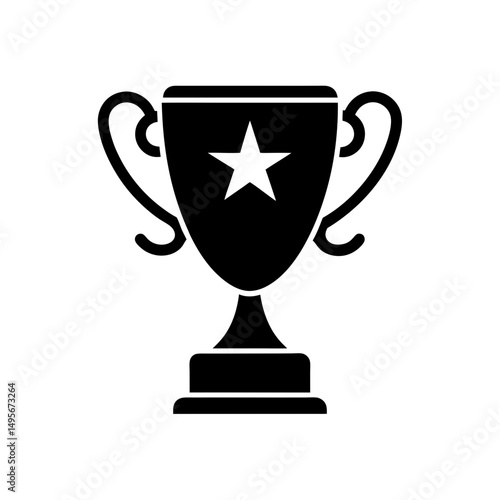 trophy with stars   achievement or victory icon  .svg