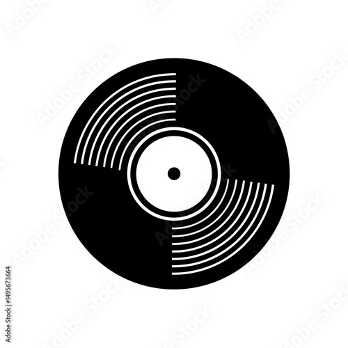 vinyl record with grooves   vintage music 
